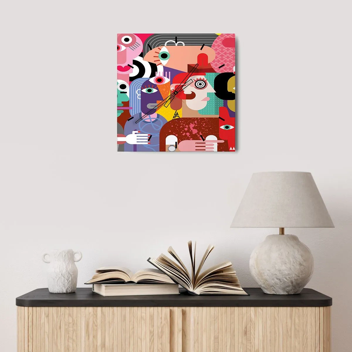 Nástěnné hodiny - My od pána Picassa - 30x30 cm