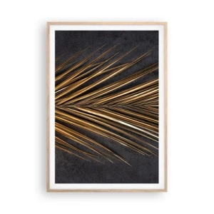 Plakát v rámu světlý dub - Zlato tropů - 70x100 cm