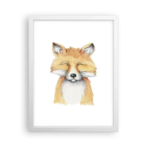Plakát v bílém rámu - Liščí rozladěnost - 30x40 cm