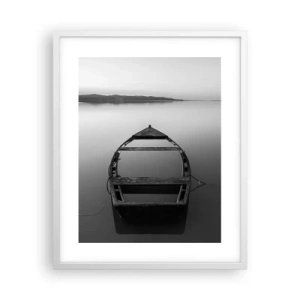 Plakát v bílém rámu - Stesk a melancholie - 40x50 cm