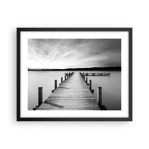 Plakát v černém rámu - U napajedla – klidu - 50x40 cm