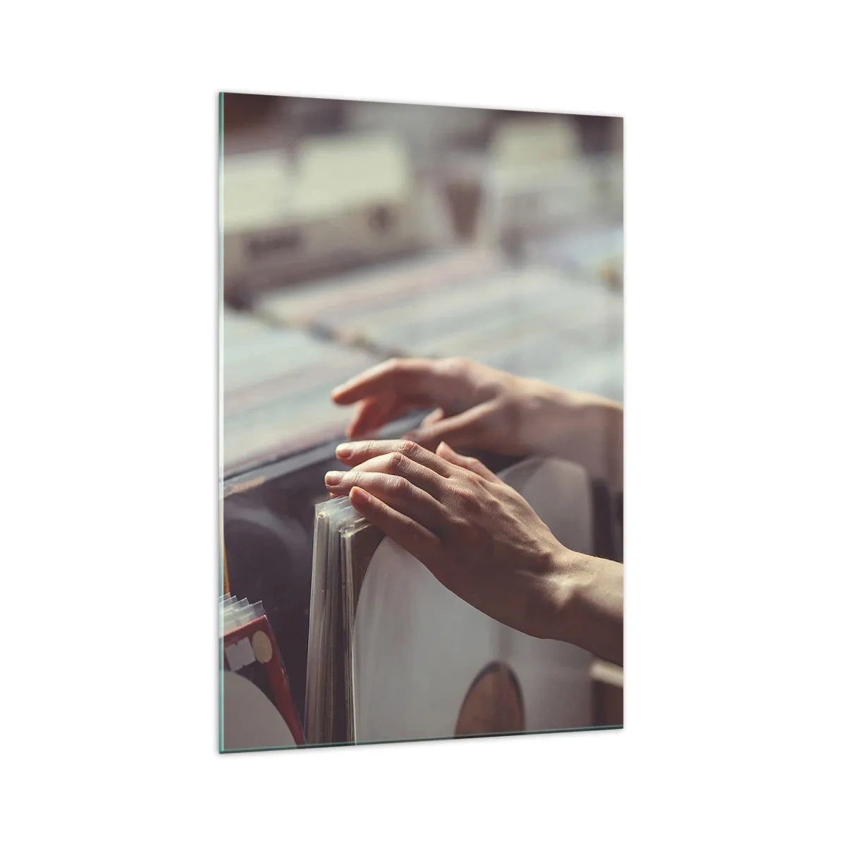 Obraz na skle - Hledání emocí - 70x100 cm