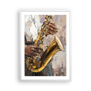 Plakát v bílém rámu - Čas na sólovou hru - 50x70 cm