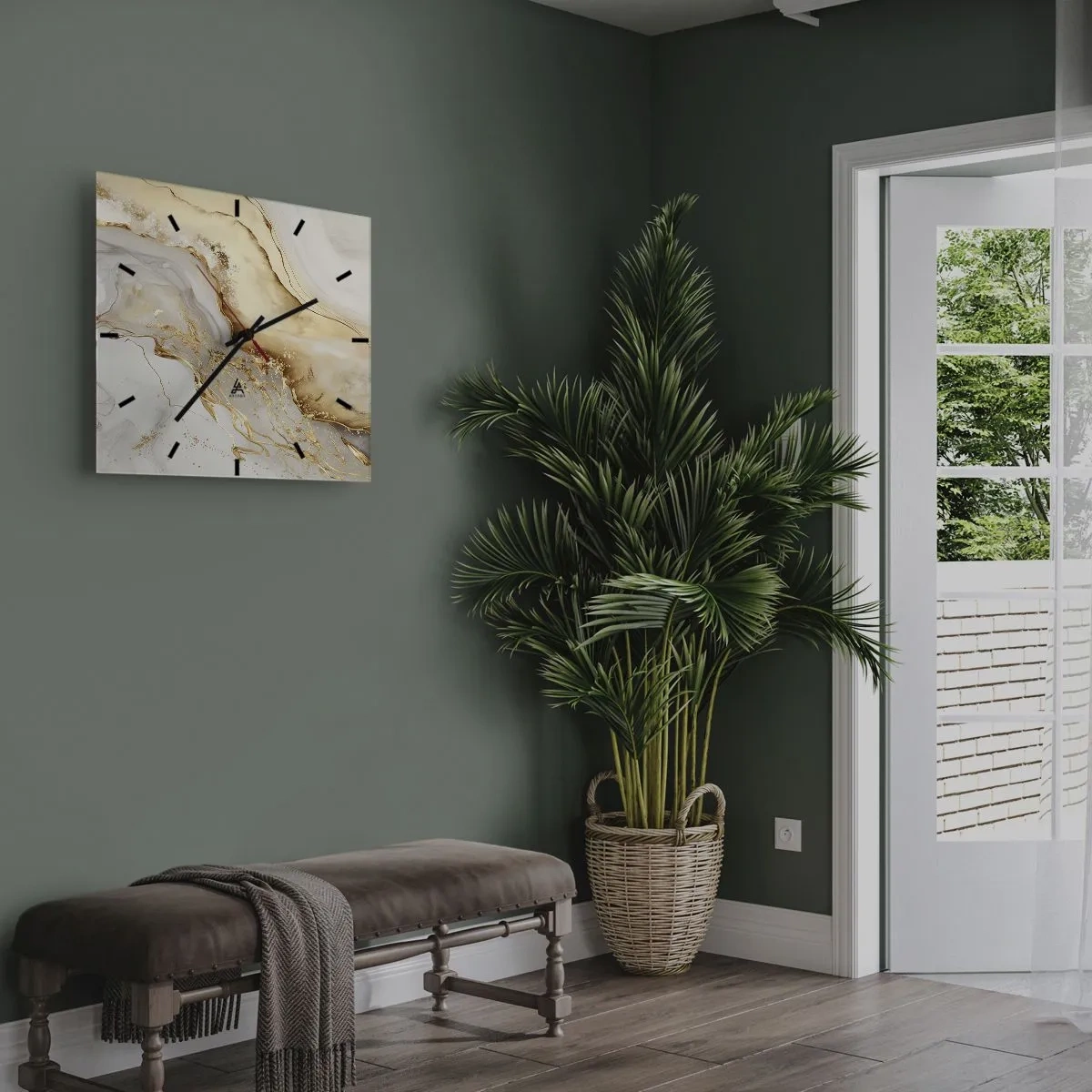 Nástěnné hodiny - Abstrakce: krása a dobro - 40x40 cm