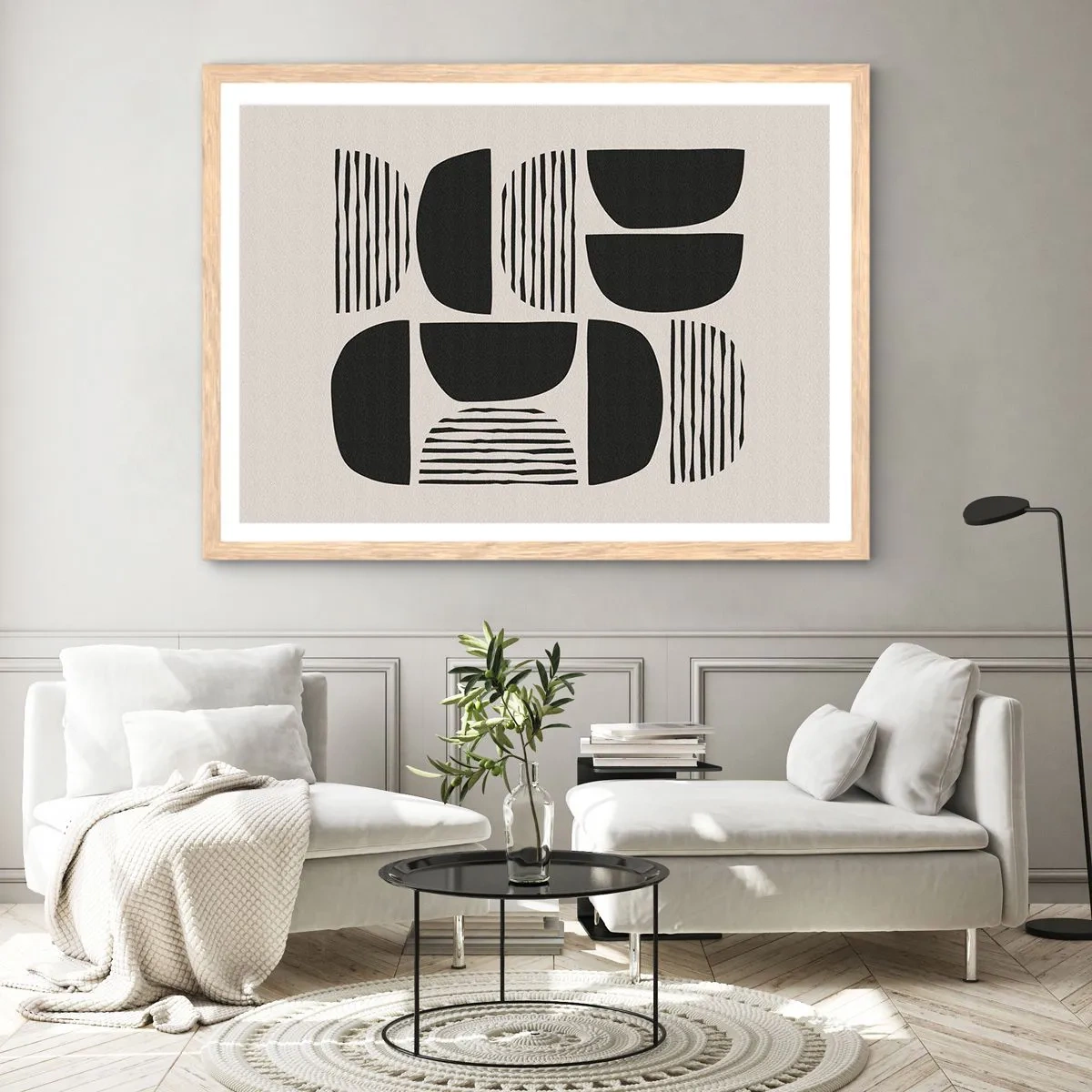 Plakát v rámu světlý dub - Polovičaté soustavy - 100x70 cm