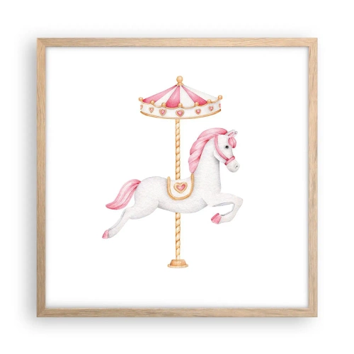 Plakát v rámu světlý dub - Vyrazil z kopýtka - 50x50 cm