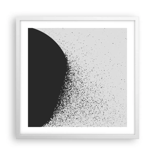 Plakát v bílém rámu - Pohyb částic - 50x50 cm