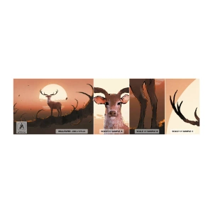 Vzor Fototapety Samolepicí Deluxe Sticker - Tato noc se nepodobá jiným - Abstrakce, Jelen, Kus - 100x30 cm