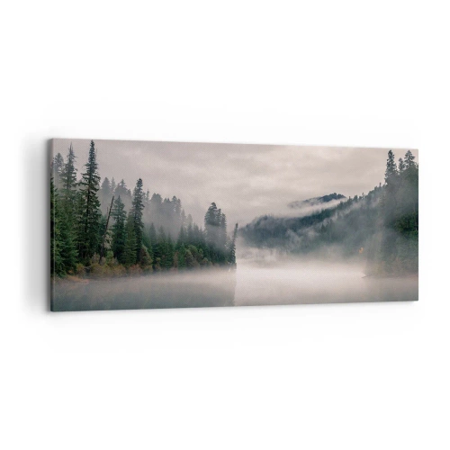 Obraz na plátně - V zamyšlení, v mlze - 120x50 cm