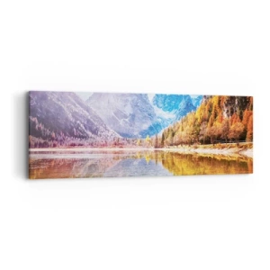 Obraz na plátně - A v horách už je podzim - 90x30 cm