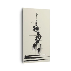 Obraz na plátně - Spěšná abstrakce - 55x100 cm