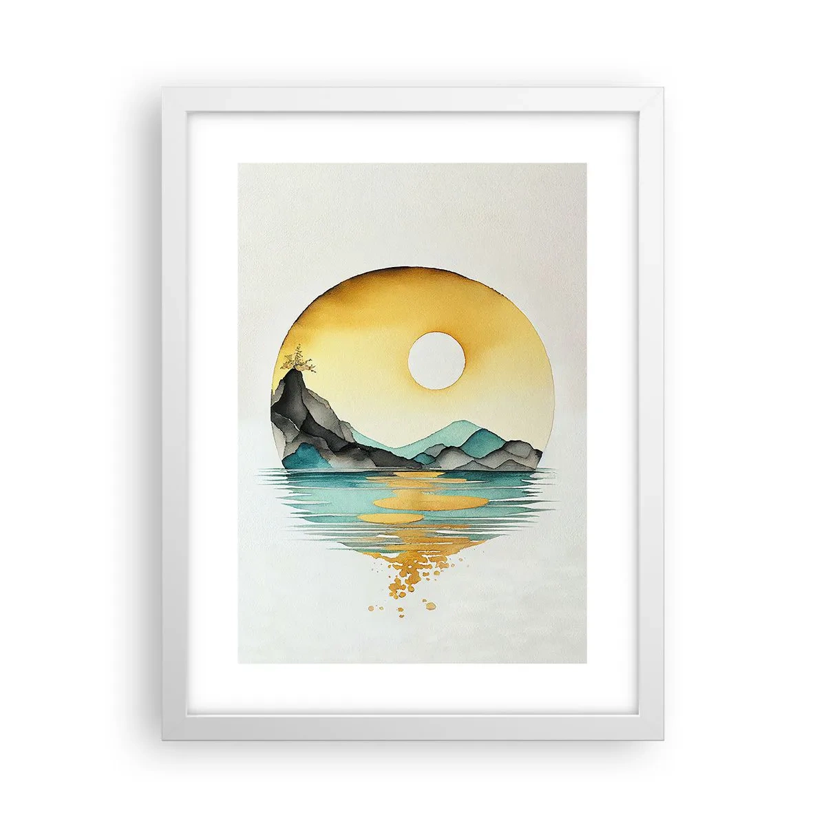 Plakát v bílém rámu - V kruhu krásy - 30x40 cm