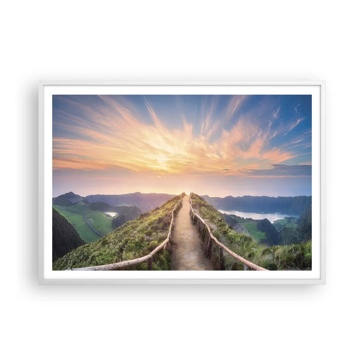 Plakát v bílém rámu - Blízko nebe - 100x70 cm