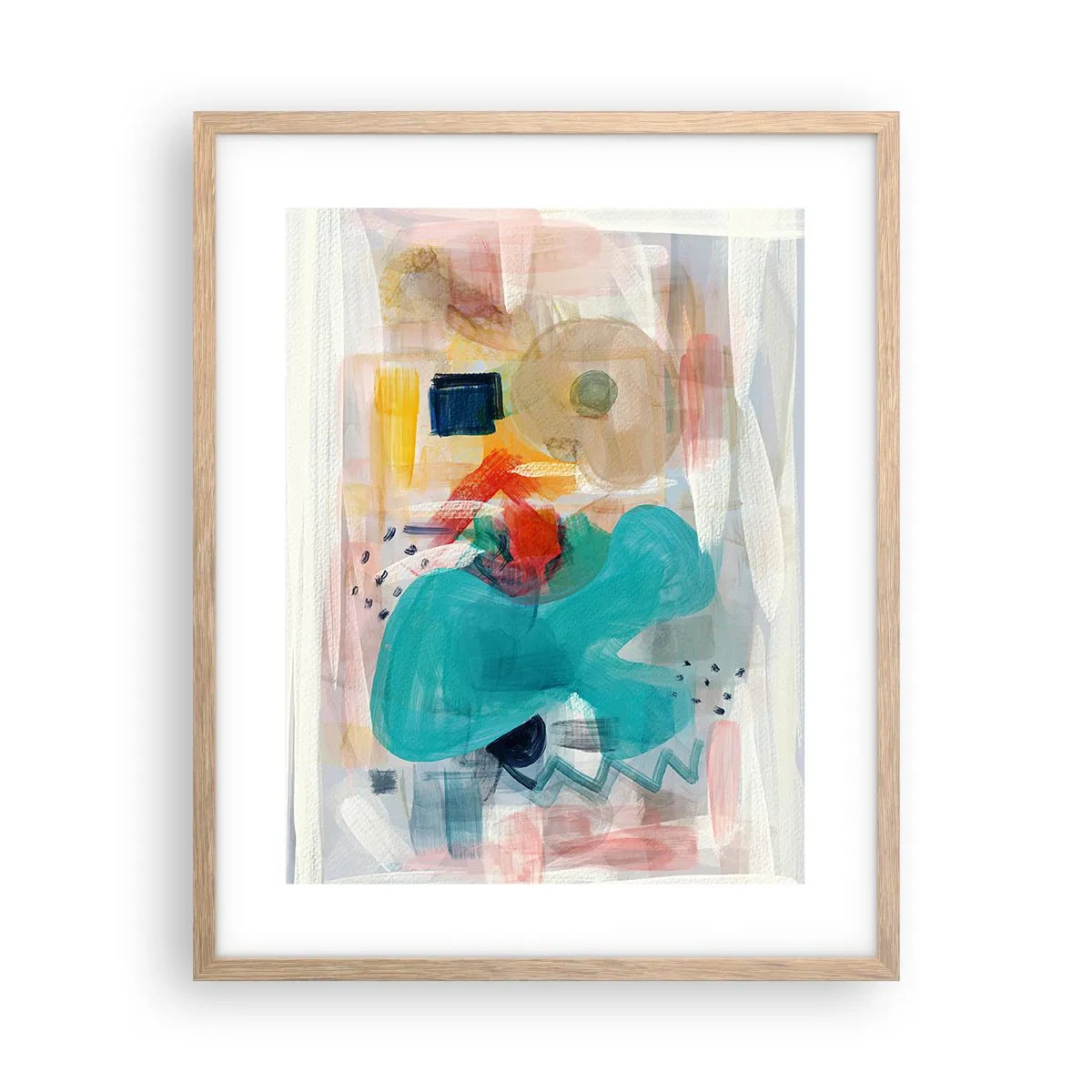 Plakát v rámu světlý dub - Barevná hra - 40x50 cm