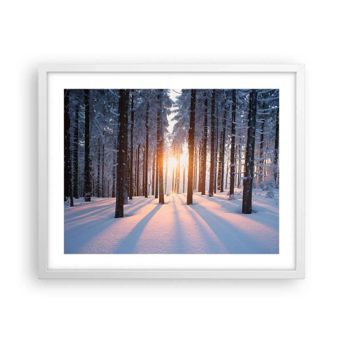 Plakát v bílém rámu - Jasně černé na bílém - 50x40 cm