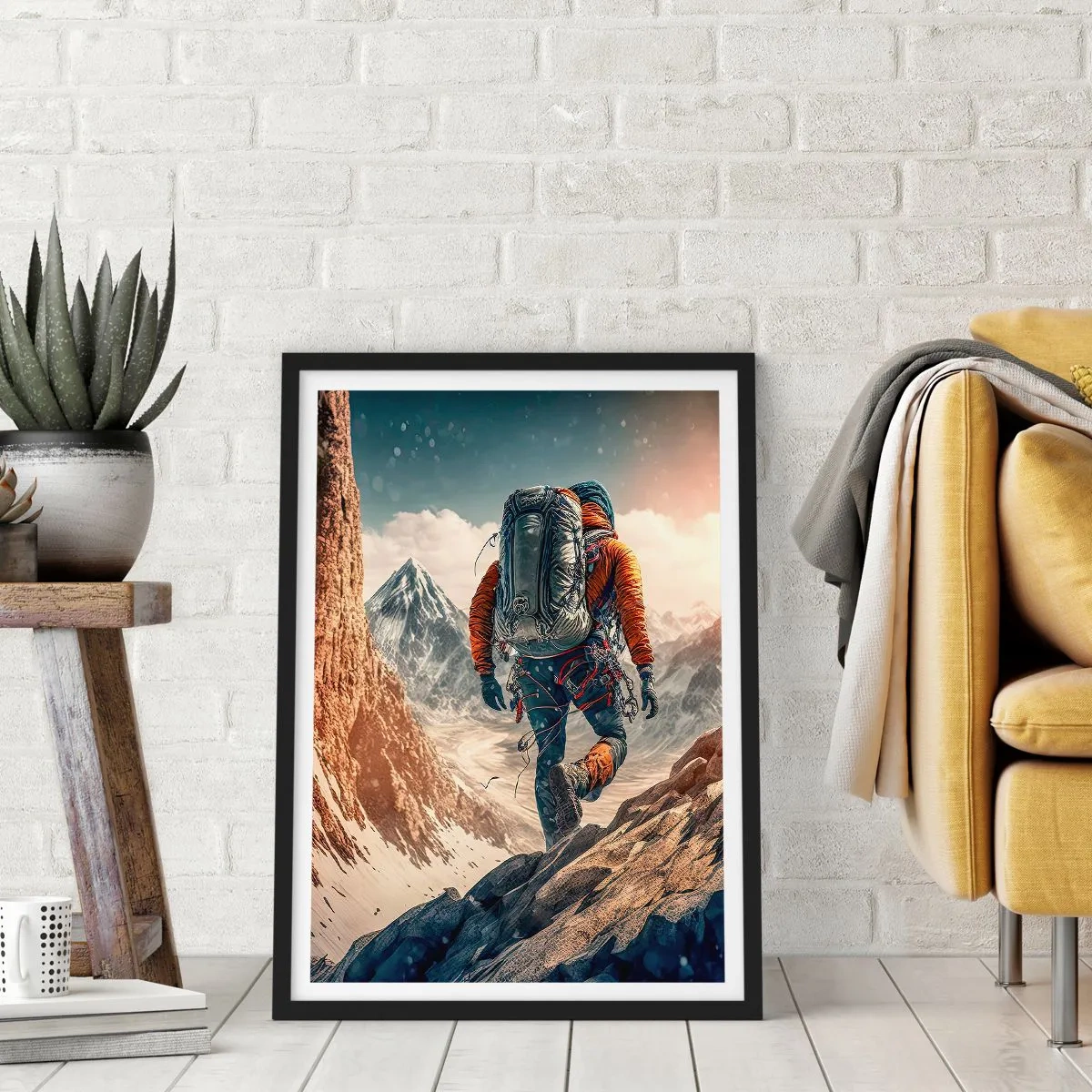 Plakát v černém rámu - Osamělý bojovník - 70x100 cm