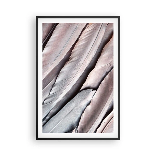 Plakát v černém rámu - V růžové a stříbrné - 61x91 cm
