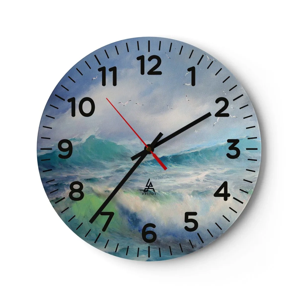 Nástěnné hodiny - „Vichřice zavyla triumfálně…“ - 30x30 cm