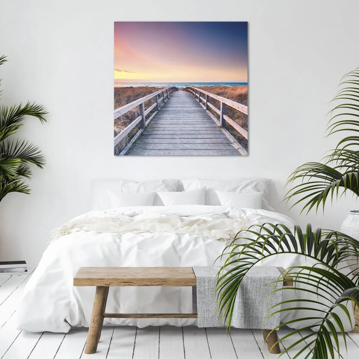 Obraz na plátně - Baltská večerní polární záře - 40x40 cm