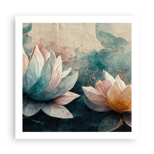 Plakát - Hvězdy a jezero - 60x60 cm