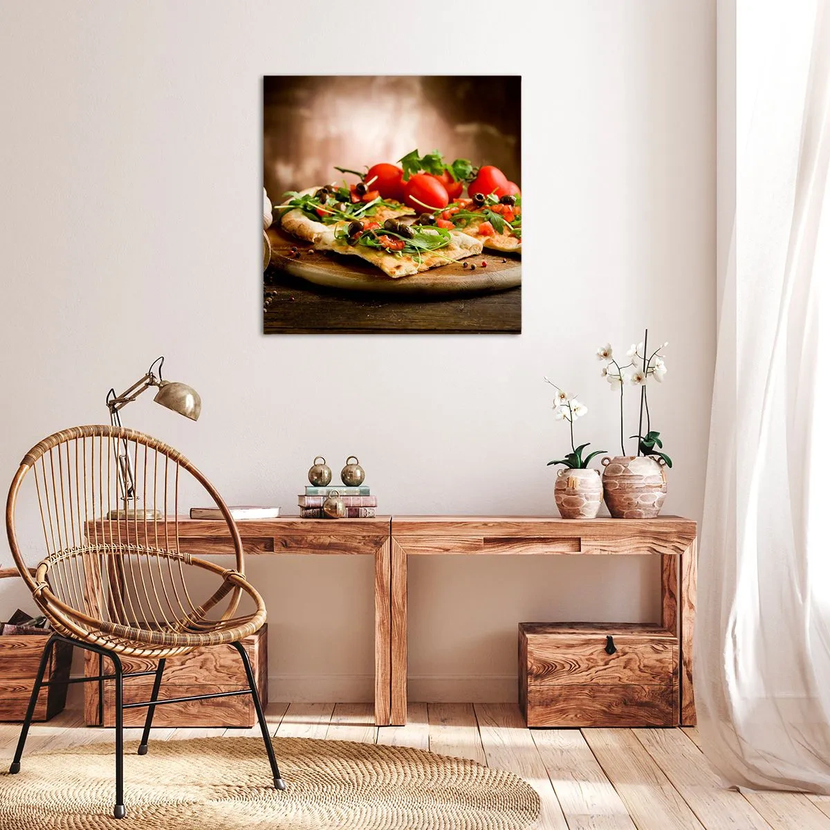 Obraz na plátně - Přímo z pece a ze zahrady - 40x40 cm