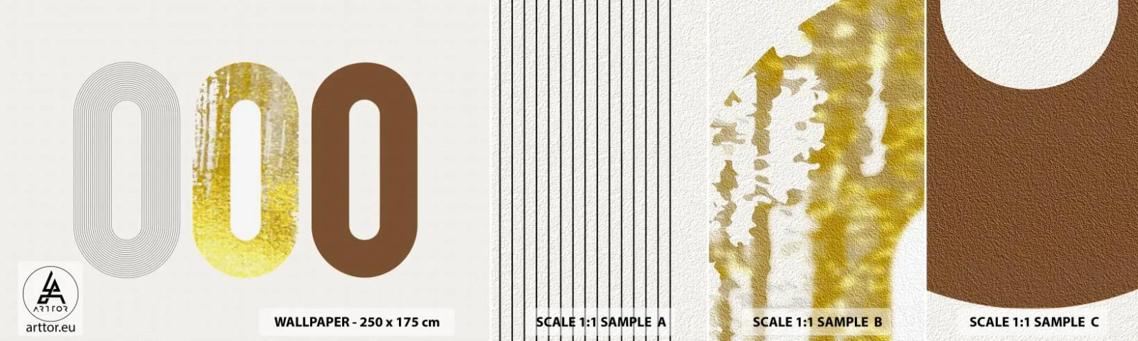 Vzor Fototapety Samolepicí Deluxe Sticker - Ooo! - Abstrakce, Kus, Moderní vzor - 100x30 cm