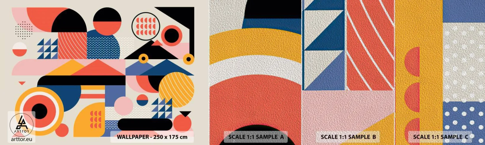 Vzor Fototapety Premium Sand - Kompozice: pojďme si hrát - Abstrakce, Vektor, Moderní - 100x30 cm