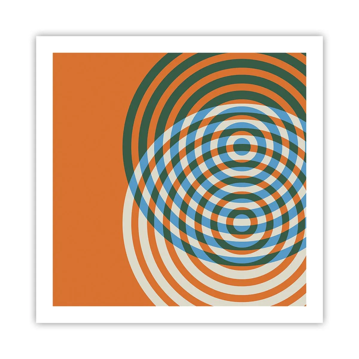 Plakát - Abstraktní kruhová variace - 60x60 cm