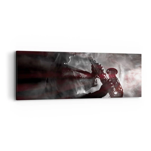 Obraz na plátně - V oparu jazzu - 90x30 cm