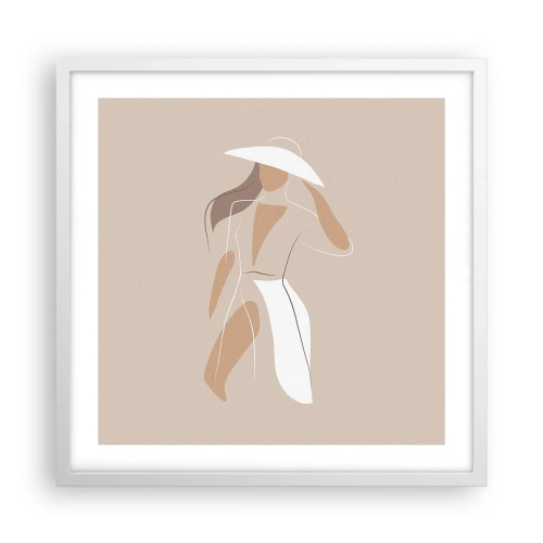 Plakát v bílém rámu - Móda je zábava - 50x50 cm
