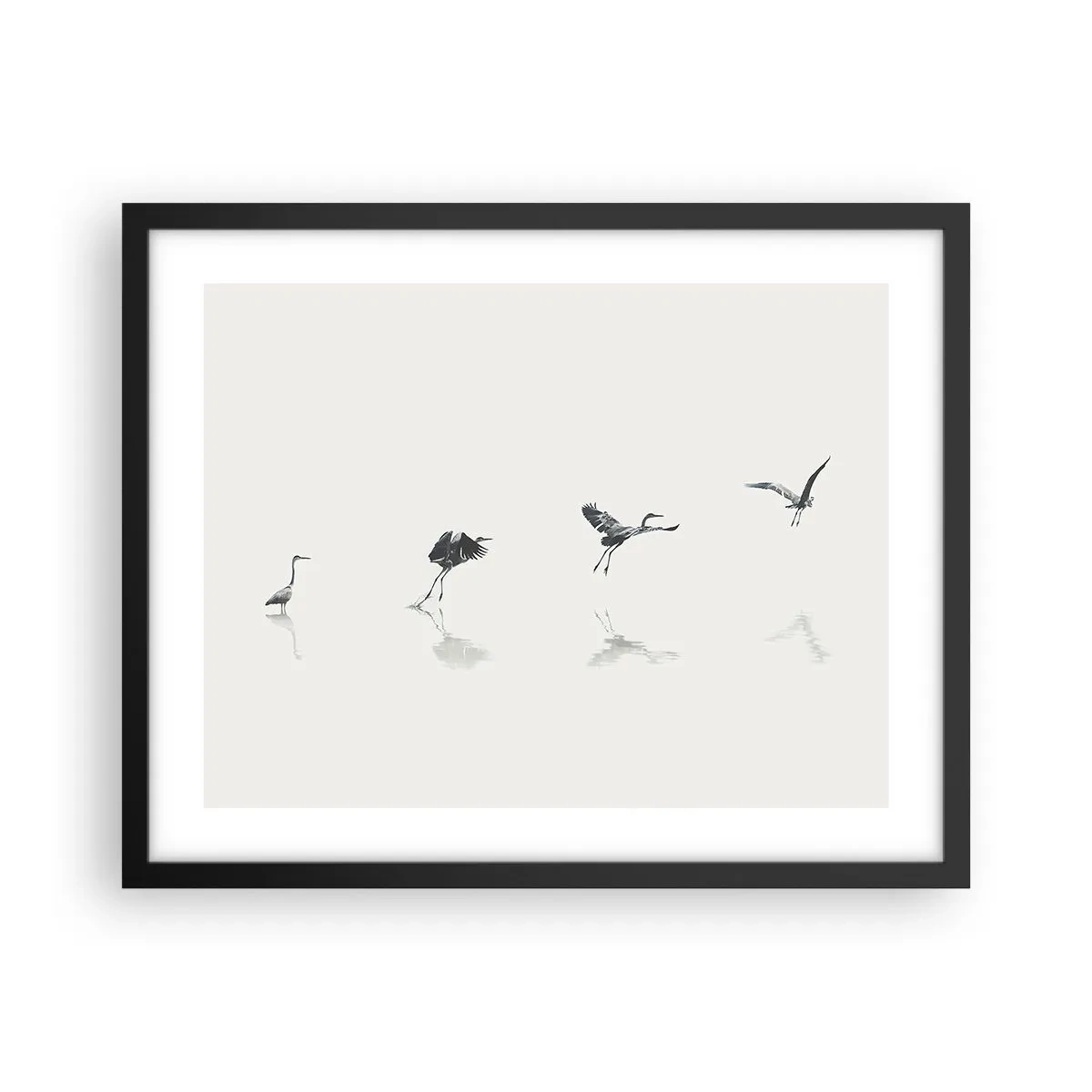 Plakát v černém rámu - Čtyři jednoduché kroky - 50x40 cm