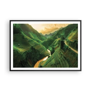 Plakát v černém rámu - Vietnamské údolí - 100x70 cm