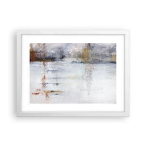 Plakát v bílém rámu - Za závojem vzduchu - 40x30 cm