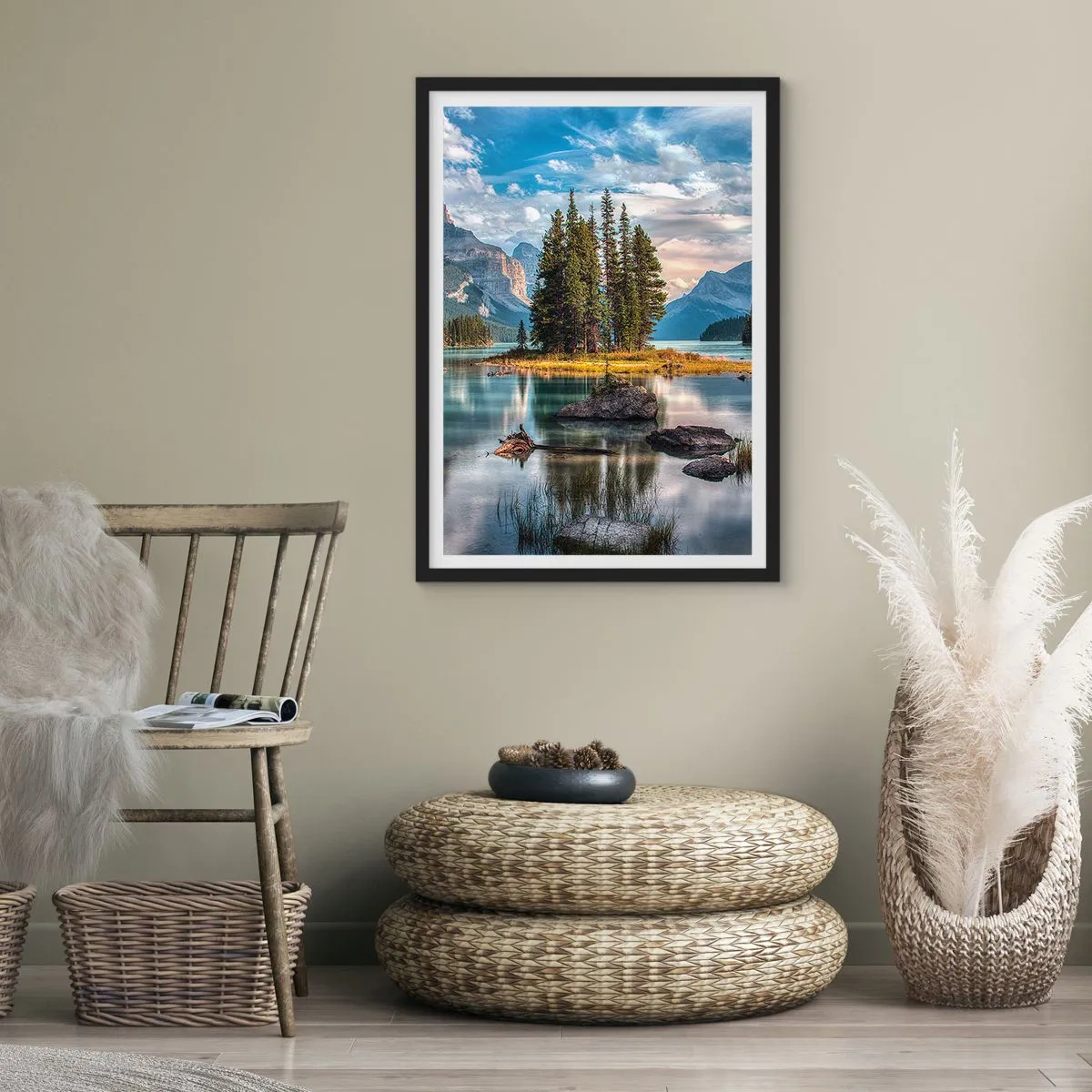 Plakát v černém rámu - U velké a čisté vody… - 70x100 cm