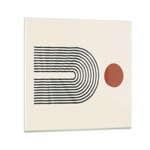 Obraz na skle - Magnetismus tvarů a barev - 70x70 cm