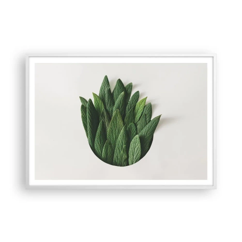 Plakát v bílém rámu - Neukojitelná zvědavost - 100x70 cm