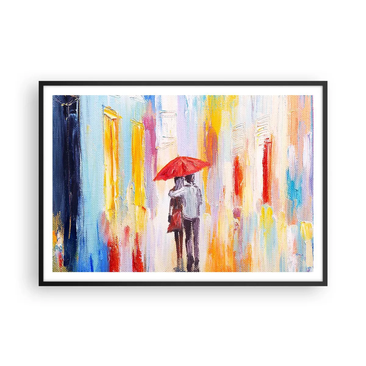 Plakát v černém rámu - Ať prší dál - 100x70 cm