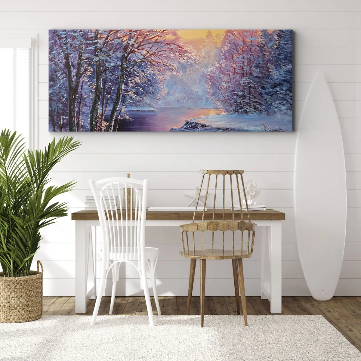Obraz na plátně - Barvy zimy - 160x50 cm