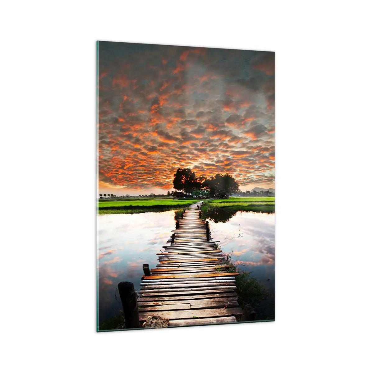 Obraz na skle - Roztáhněte ruce - dýchejte  - 70x100 cm