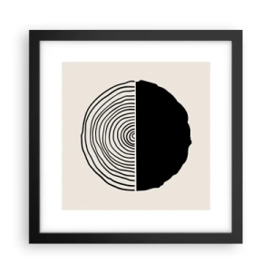 Plakát v černém rámu - Půl na půl - 30x30 cm