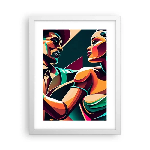 Plakát v bílém rámu - V rytmu srdce - 30x40 cm