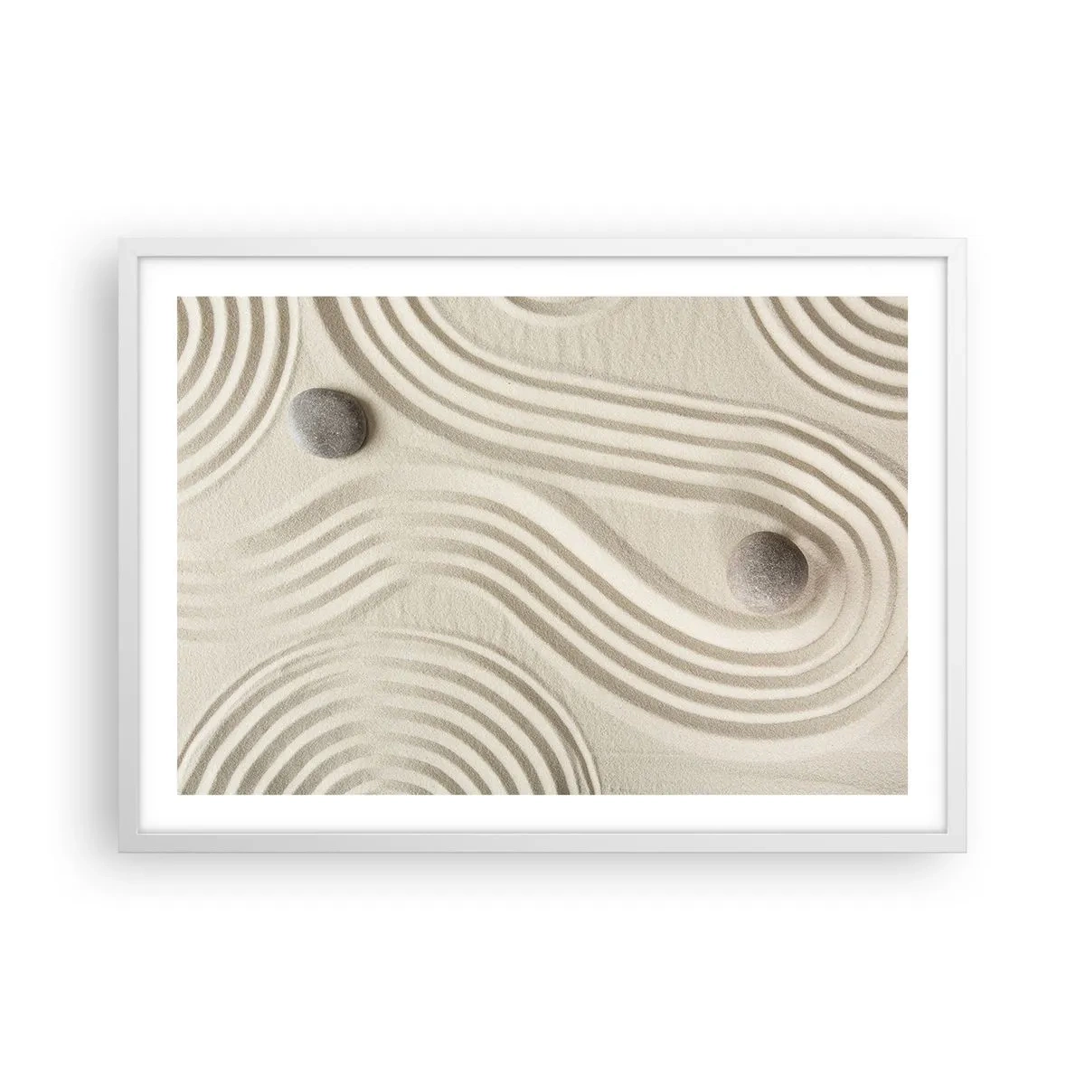 Plakát v bílém rámu - Dotek tepla - 70x50 cm