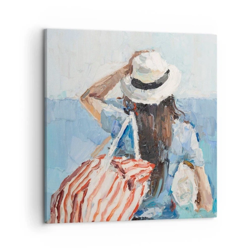 Obraz na plátně - Vítej na dovolené - 50x50 cm