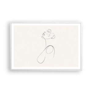 Plakát v bílém rámu - Zamotaná ve snech - 91x61 cm