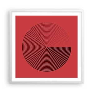 Plakát v bílém rámu - Kruhový pohyb - 60x60 cm