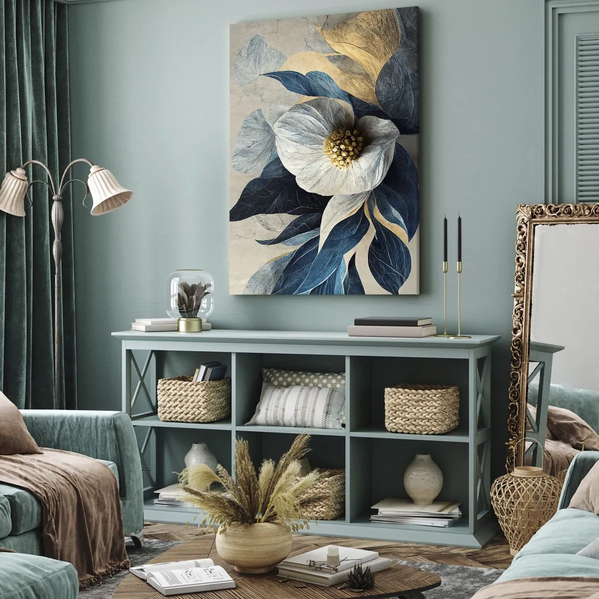 Obraz na plátně - Zlaté srdce - 70x100 cm