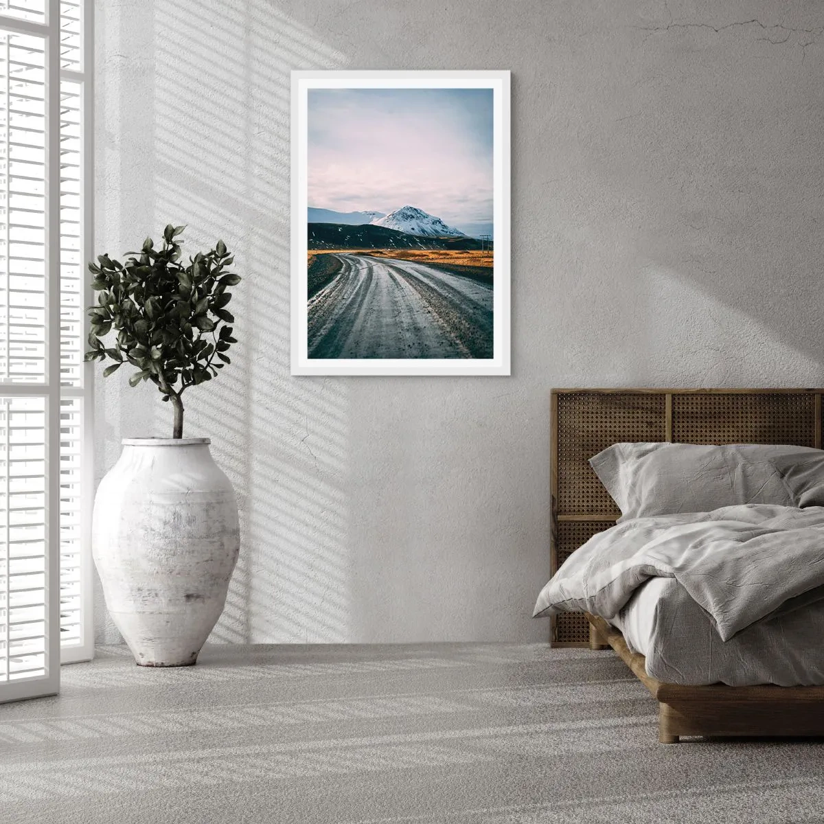 Plakát v bílém rámu - V islandském stylu - 50x70 cm