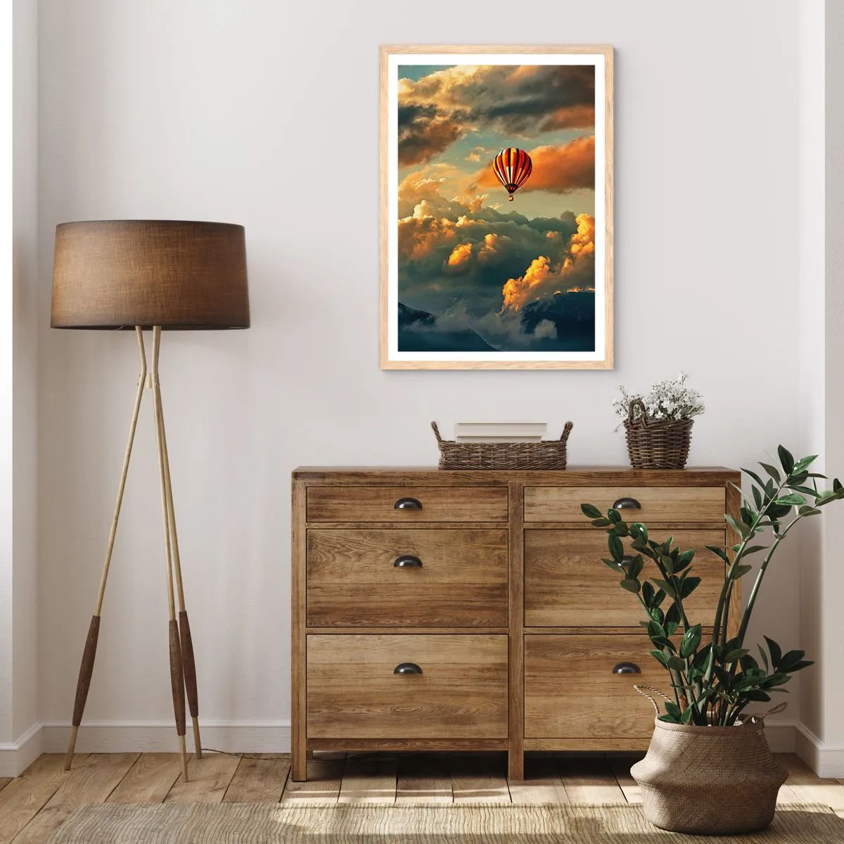 Plakát v rámu světlý dub - Letím, protože chci - 30x40 cm