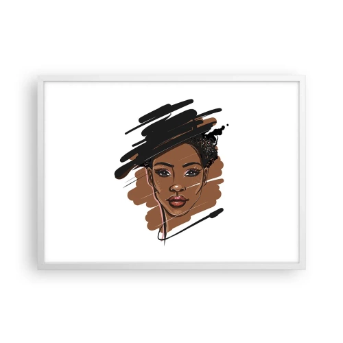 Plakát v bílém rámu - Sladká jako čokoláda - 70x50 cm