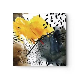 Nástěnné hodiny - Setkání živlů - 40x40 cm